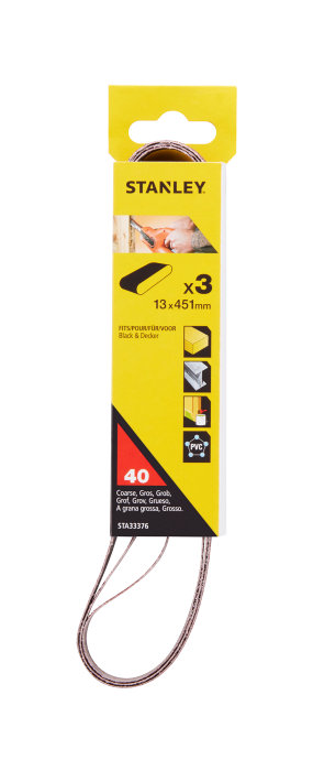 Fingerslipband K40 13 mm 3-pack Stanley